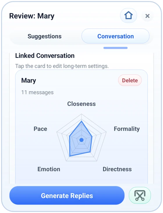 Native SayPilot conversation memory panel generated by Start-Marketing-UI