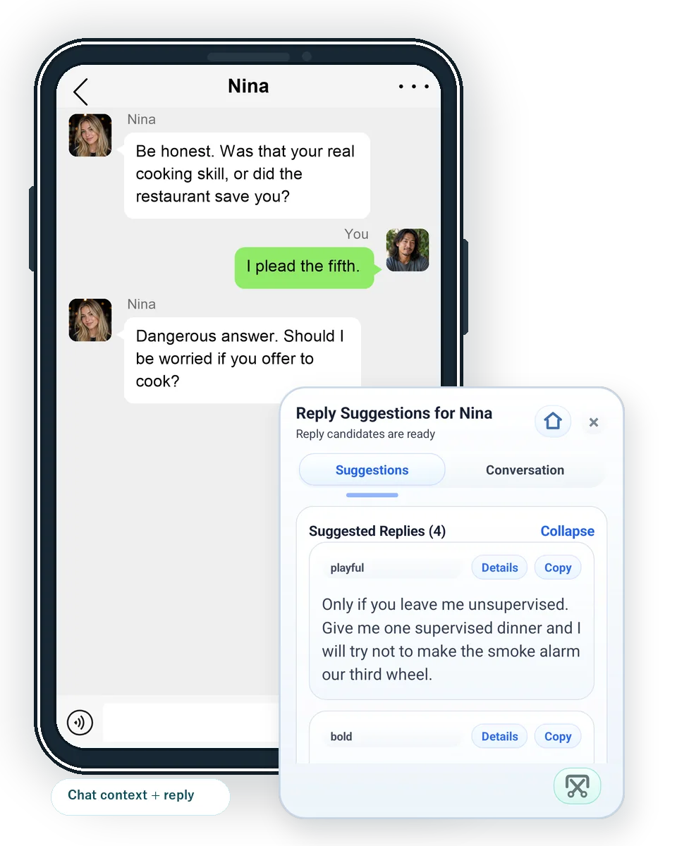 SayPilot reply use-case examples across chat moments